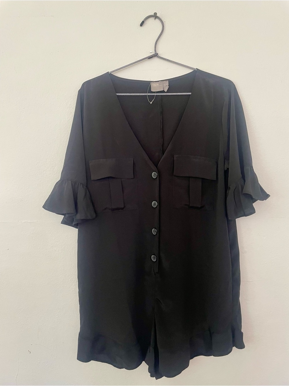 ASOS Ruffle Button Romper